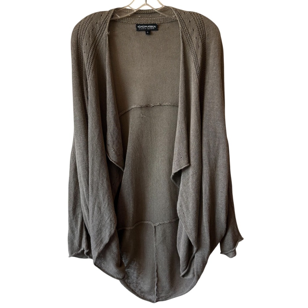 Kokomarina Cocoon Cardigan 100% Linen France Loose Weave Waterfall Lagenlook